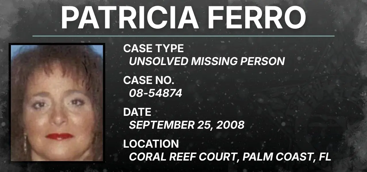 FCSO Cold Case Unit case card for Patricia Ferro