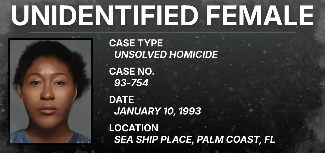 FCSO Cold Case Unit case card for the 1993 unidentified female (case #93-754)